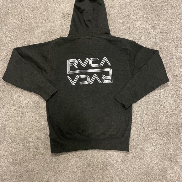 RVCA Grey Graphic Print Hoodie - Picture 2 of 3